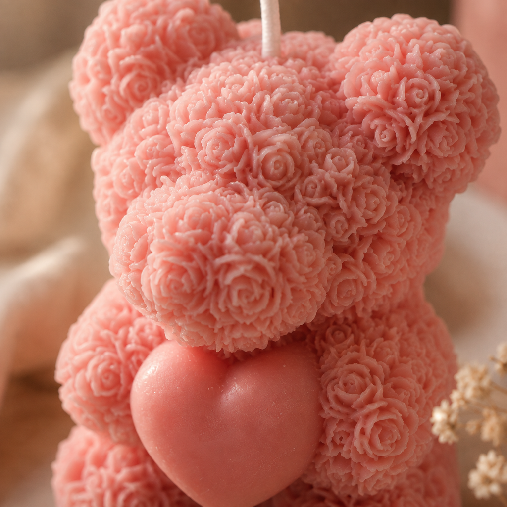 Rose Teddy Candle